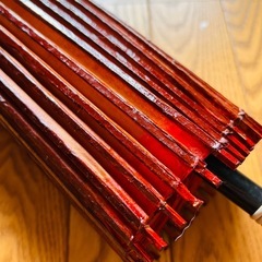 昭和レトロ 和紙張り 番傘 1970年代 ディスプレイ用 アンティーク 和傘 の画像