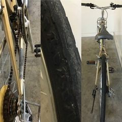 A-130
(S)□岐阜発　△Mari Posa/DEKI Bicycle/マウンテンバイク/走行確認/6×3段変速/タイヤひび割れあり/サドル破れあり/現状品　R6.8/4□0.5の画像
