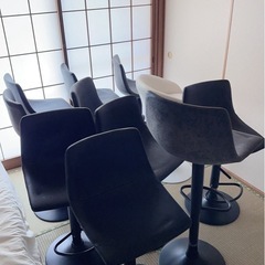 本格ポーカーテーブルとチェア一式の画像