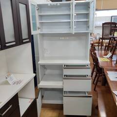 【愛品倶楽部柏店】クラフトコガ 3枚扉キッチンボード ココア90OP 幅90cmの画像