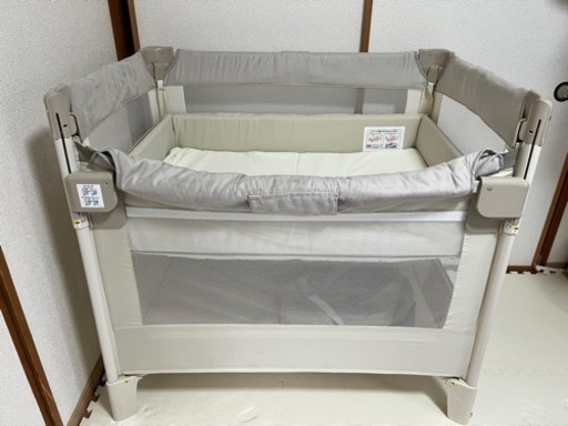 ベビーベッド/ココネルエアープラスAB ホワイトベージュ