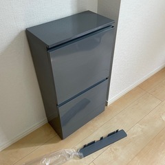  【新品】 スリム分別ゴミ箱2段 ワイド 40リットル ペダル アスベル ASVEL 2分別 縦型 40L 大容量 の画像