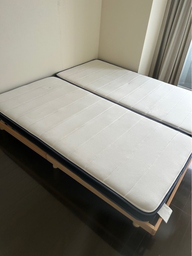 キングサイズベットフレームマットレスセット