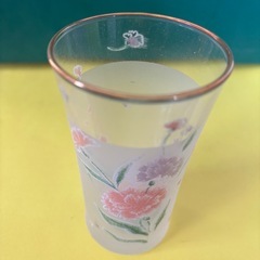 花柄すりガラスグラス