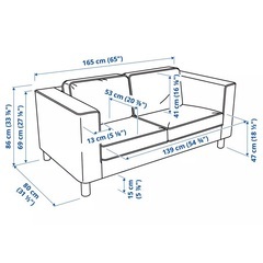 ソファ　2掛け　IKEAの画像
