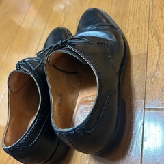 スコッチグレイン　ブラックレザー　革靴の画像