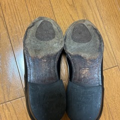 スコッチグレイン　ブラックレザー　革靴の画像