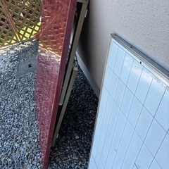 折りたたみテーブル、ホワイトボードの画像