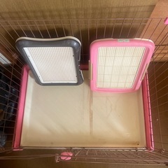 ペット用ケージ＋トイレの画像