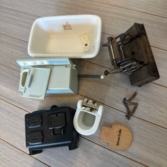 シルバニアファミリー 赤い屋根のおうち　家具小物大量セット　ログハウスの画像