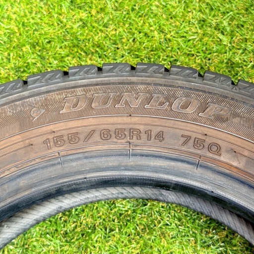 【決まりました】155/65R14 75Q 交換工賃込み　ダンロップ　スタッドレスタイヤ　4本　軽自動車用