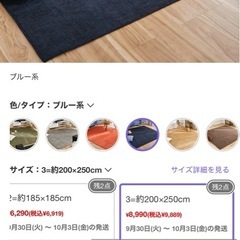 200×250 ニッセン　ラグの画像