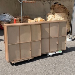 J-27 美品！フラップ収納 見せる本収納 本棚 幅約90cm 奥行約35cm 高さ約90cm の画像