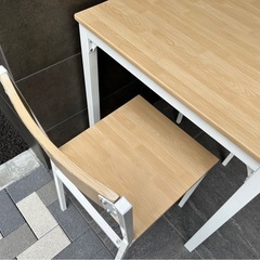 コーナン　ダイニングテーブル　テーブル椅子2脚　セットの画像