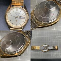 N384　可動　SEIKO セイコー QR クォーツ 3863-7001 デイデイト クォーツ 腕時計　※社外ベルト/ゴールドカラー/ラウンド/リストウォッチ/コレクションの画像