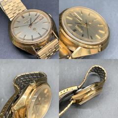 N384　可動　SEIKO セイコー QR クォーツ 3863-7001 デイデイト クォーツ 腕時計　※社外ベルト/ゴールドカラー/ラウンド/リストウォッチ/コレクションの画像