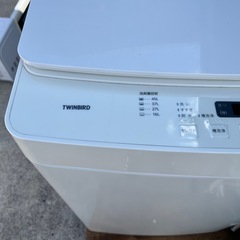 TWINBIRD  洗濯機　【動作ok】 　5.5キロ　家電　5.5kg 白　ホワイト　TWINBIRDの画像