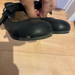 【17cm
】リボンフラットシューズ　の画像