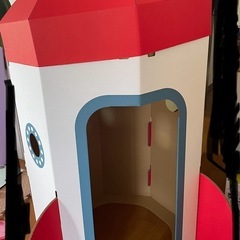 IKEAダンボール工作　ロケット製作済みの画像