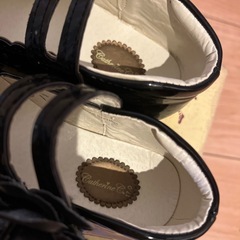 【17cm】お花モチーフエナメルシューズの画像