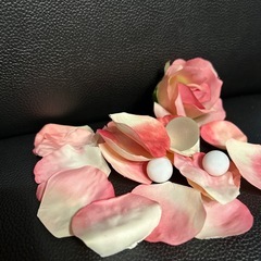 バラと花びら、ストーンセットの画像