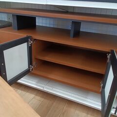 ★リユースのサカイつくば店★TK6660  TV台 ブラウン H57×D44×W120 クリーニング済みの画像