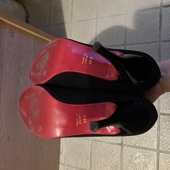 黒 ヒール　24cm パンプス　結婚式　靴　レディースの画像