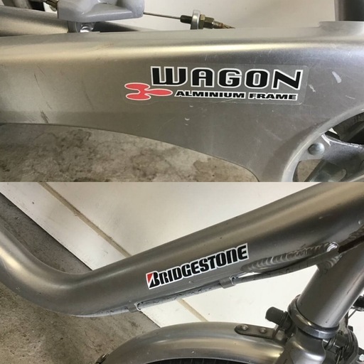 A-139〇(S)□岐阜発　②BRIDGESTONE/WAGON/ブリジストン/ワゴン/大人用三輪自転車/走行確認/スイング有り/前のカゴわれ有り/現状品　R6.8/4□1.0