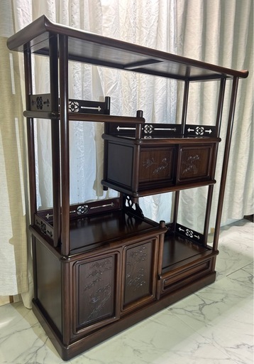 唐木組子の茶棚