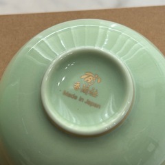 新品　保管品　香蘭社/蘭のひびき湯呑み揃え５客セット/グリーンの画像