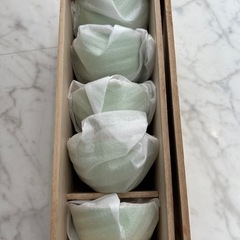 新品　保管品　香蘭社/蘭のひびき湯呑み揃え５客セット/グリーンの画像