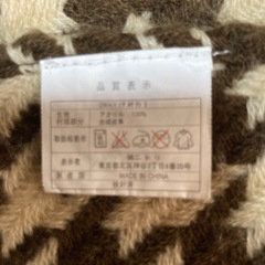 ニトリ　大判ボタン止めケープの画像