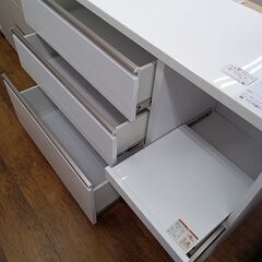 ★リユースのサカイ水戸店★  レンジ台 ホワイト H119.5×D43×W85.5 クリーニング済み MT5573の画像