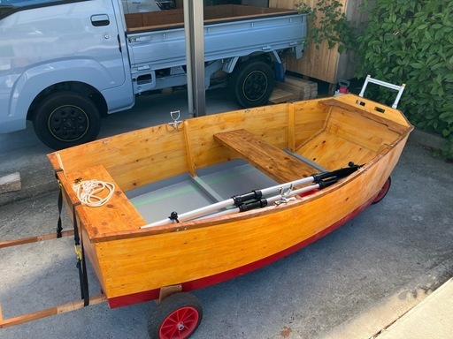 ボート桧製、手作り