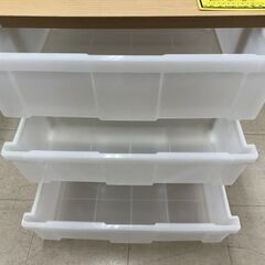 J3014　【リユースのサカイ柏店】　三段プラスチックチェスト　タンス　収納ケース　　の画像