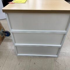J3014　【リユースのサカイ柏店】　三段プラスチックチェスト　タンス　収納ケース　　の画像