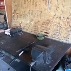 【作業台一式 ビンテージ 万力付属】の画像