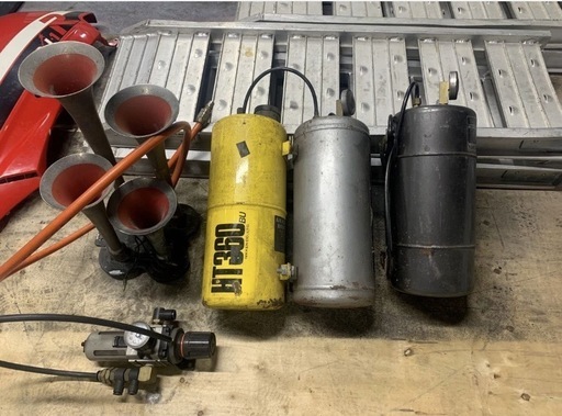 キタハラ ヤンキーホーン HKT ラッパ ミュージックホーン 当時物 デコトラ 族車 旧車 レア 4連ホーン エアホーン ホーン