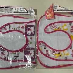 よだれかけ、食べこぼしガードエプロンセットの画像