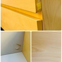 【レガストック川崎本店】タンス チェスト 4段 木製 ライトブラウンの画像