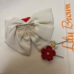 【美品】ちりめん髪飾りの画像