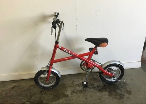 A-148△ 岐阜発/ 小径自転車/ ANA/ 12インチ/ 変速なし/ チェーンカバー欠品/ 走行確認/ 自転車/ 現状品/ 管06s/ R7.1/23 △