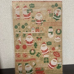 スーパーマリオ　クリスマス不織布バッグ　サンタ紙袋の画像