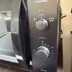 2024年　TOSHIBA フラット電子レンジ　黒の画像