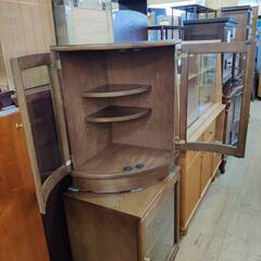 【愛品倶楽部柏店】karimoku カリモク オーディオキャビネット コーナーボード 2点SET 1990年代のオールドカリモクの画像