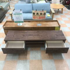 【ジャングルジャングル石川金沢店】テレビ台 茶 木目調 幅(W)160×奥行(D)42.2×高さ(H)37.2cm ※クリーニング済みの画像