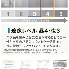ニトリ　100×198　遮熱、遮像レースカーテンの画像