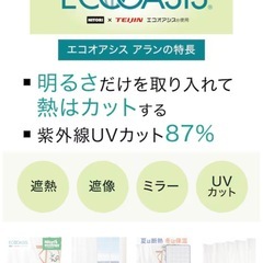 ニトリ　100×198　遮熱、遮像レースカーテンの画像