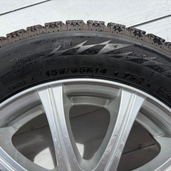 BRIDGESTONE（ブリヂストン）スタッドレスタイヤ 155/65R14 アルミホイール付き 4本セット 溝ありの画像