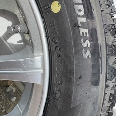 BRIDGESTONE（ブリヂストン）スタッドレスタイヤ 155/65R14 アルミホイール付き 4本セット 溝ありの画像